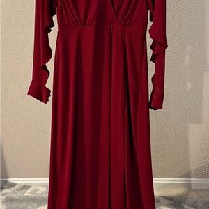 BCBGMaxAzria Deep Red Long Sleeve Dress